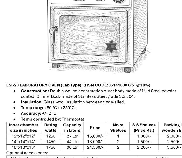 LABORATORY OVEN (LAB TYPE) image